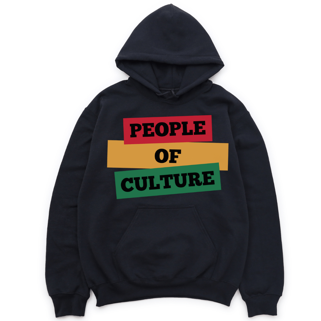 PEOPLE OF CULTURE HOODIE - BLACK HOODIE Merchanaire