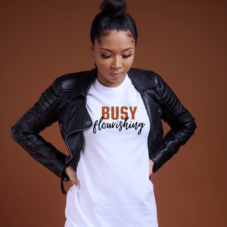 Busy Flourishing T-Shirt - Black T-Shirt Merchanaire