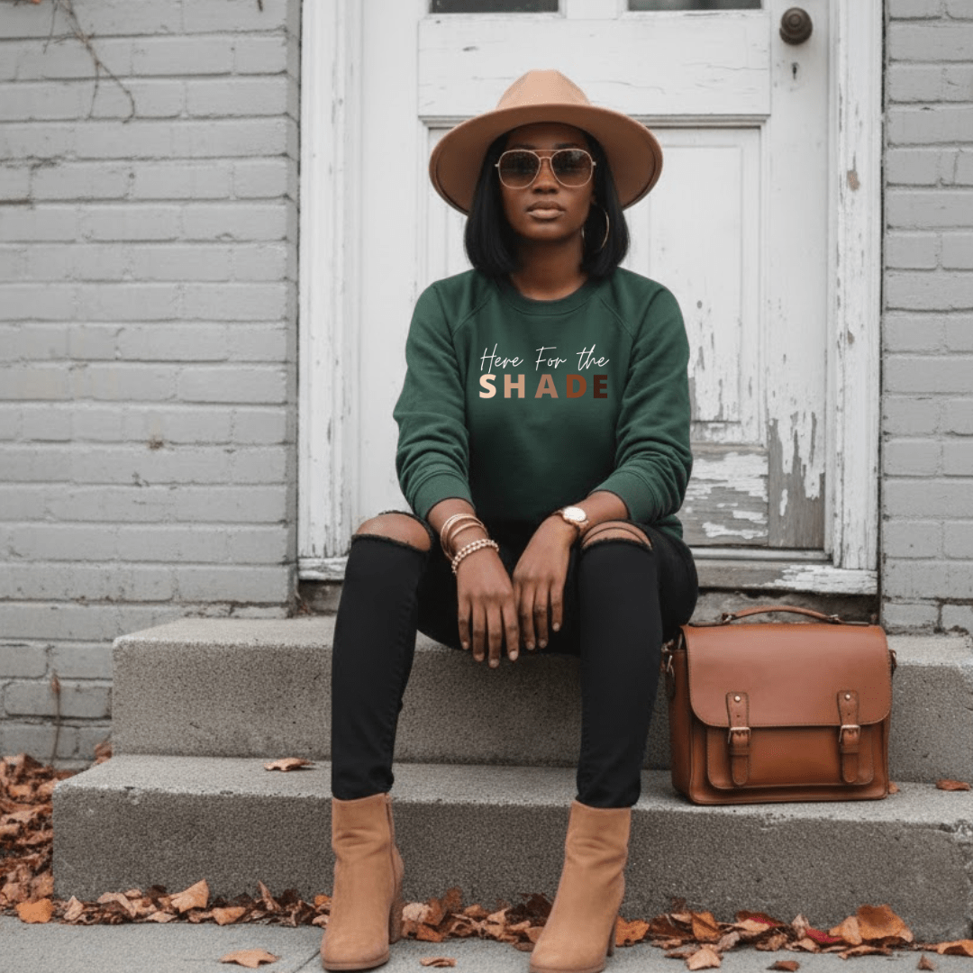 Here For The Shade - Sweatshirt - Burgundy Sweatshirt Merchanaire