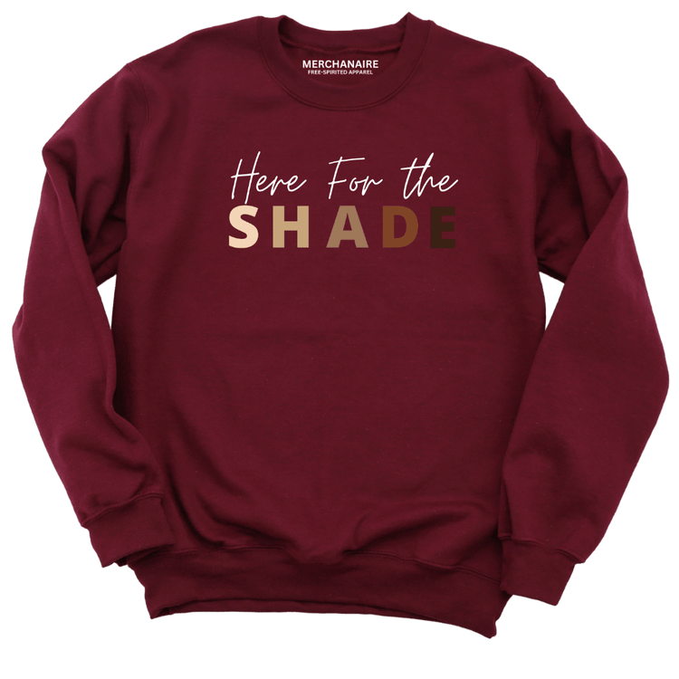 HERE FOR THE SHADE SWEATSHIRT - Burgundy SWEATSHIRTS Merchanaire