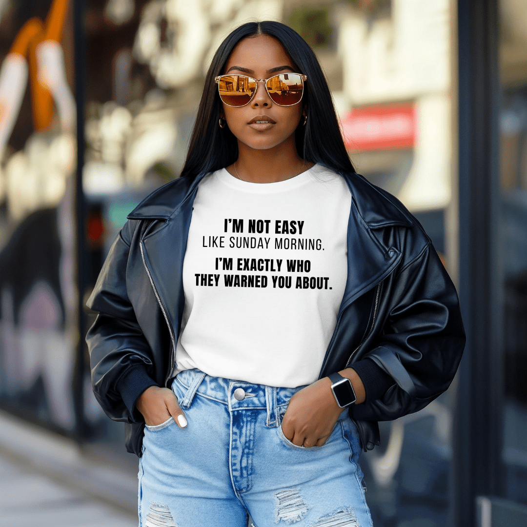 I'm Not Easy Like Sunday Morning T-Shirt - Gold T-Shirt Merchanaire