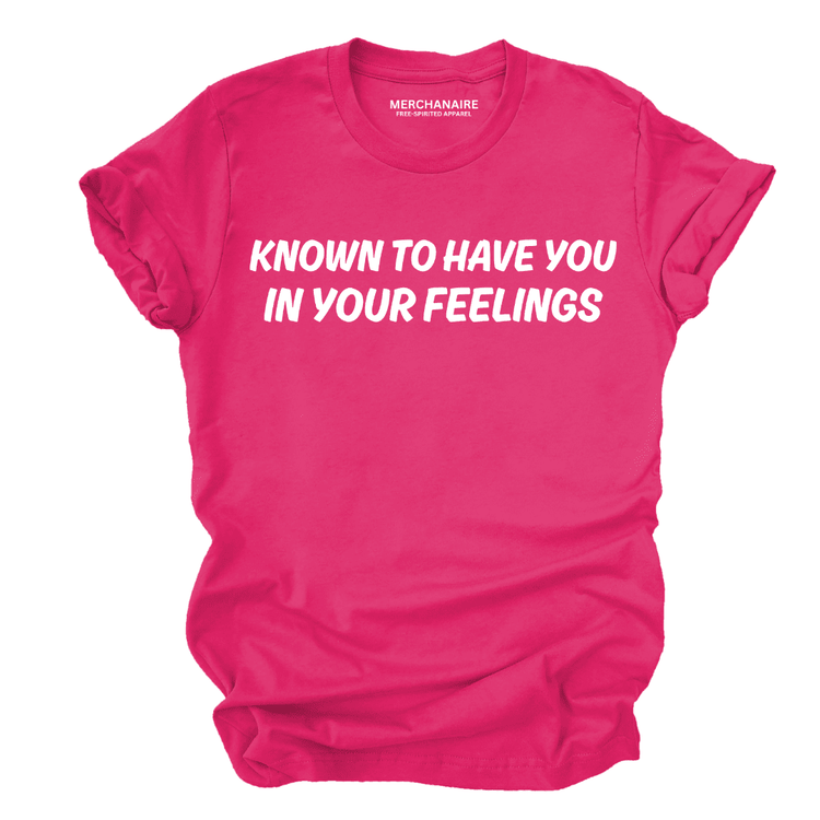 Known To Have You In Your Feelings T-Shirt - Berry T-Shirt Merchanaire