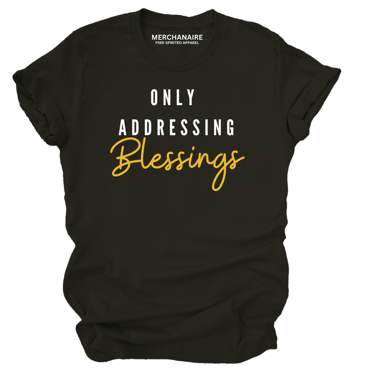 ONLY ADDRESSING BLESSINGS - BLACK Shirts & Tops Merchanaire