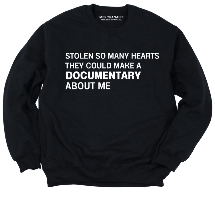 Stolen So Many Hearts Documentary Sweatshirt - Black Sweatshirt Merchanaire