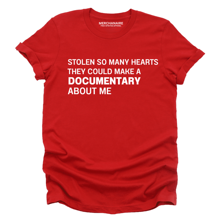 Stolen So Many Hearts Documentary T-Shirt - Red T-Shirt Merchanaire