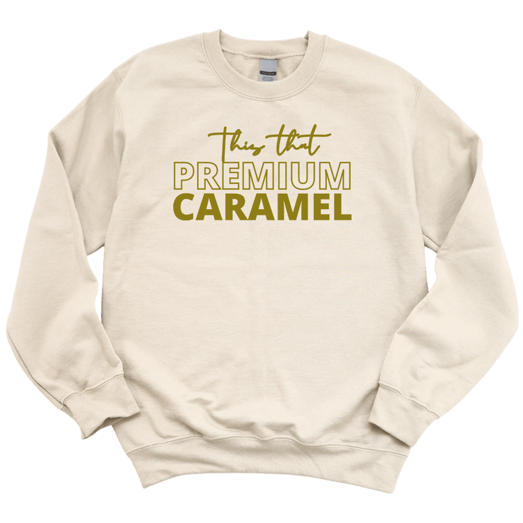 THIS THAT PREMIUM CARAMEL CREWNECK - TAN Shirts & Tops Merchanaire