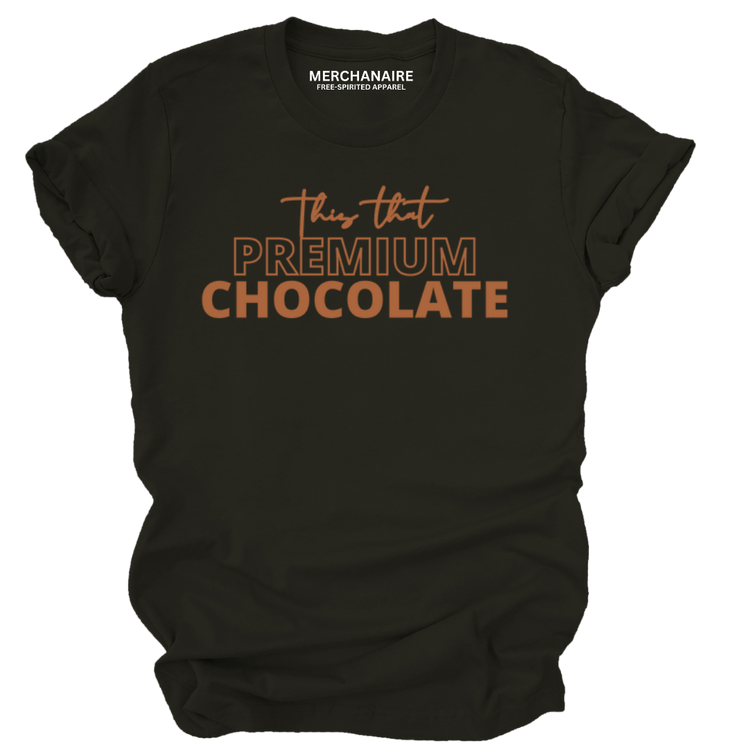 THIS THAT PREMIUM CHOCOLATE T - SHIRT - BLACK Shirts & Tops Merchanaire