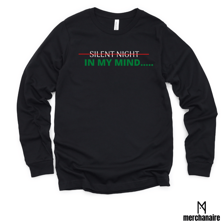 SILENT NIGHT/IN MY MIND - BLACK Shirts & Tops Merchanaire